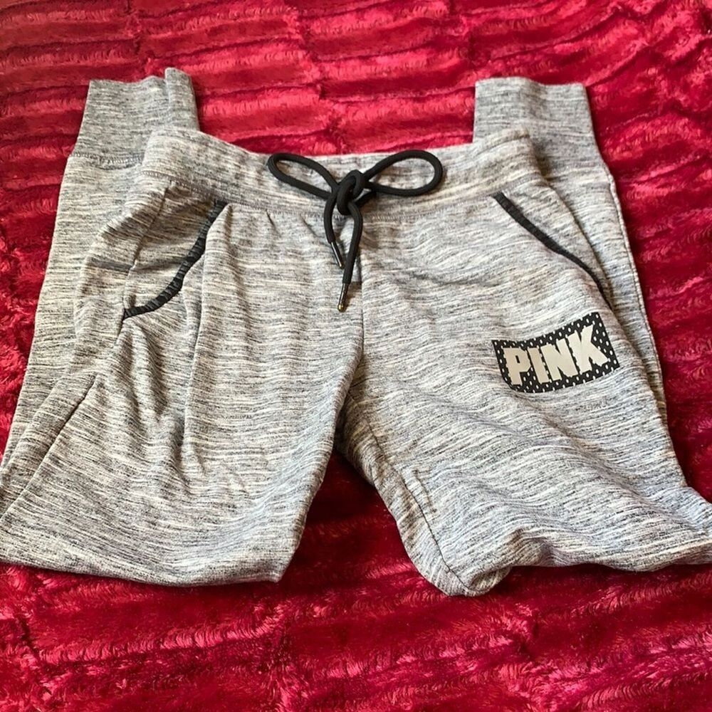 Pink by Victoria’s Secret Heather Gray Ankle Joggers Women's XS